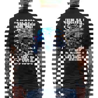 3Rd Birthday Monster Truck Young Wild And Three 3 Year Old Men's T-shirt Back Print | Seseable FR