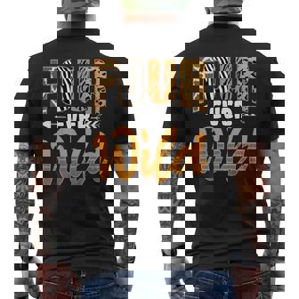 4 Four Ever Wild Savanna African Animals 4Th Birthday Men's T-shirt Back Print - Thegiftio