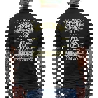 40 Años Cumpleaños Las Leyendas Nacen En De Octubre 1985 Camiseta Hombre Estampado Espalda - Regaloses