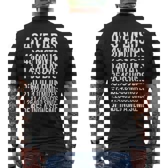 40歳の誕生日プレゼント 40歳用 メンズTシャツ バックプリント - Kawaiitshirt