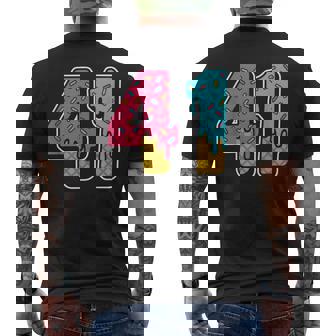 41 Ice Cream Drip Meme Forty One Four Gen Alpha Slang Men's T-shirt Back Print | Mazezy