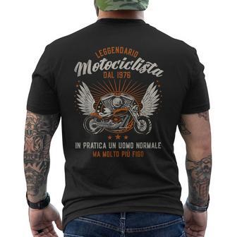 45 Anni Nato 1976 Leggendario Motociclista Figo Regalo Papà T-shirt da uomo con stampa posteriore - Novitaregali
