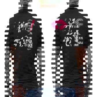 I Am 46 Plus 1 Middle Finger 47Th Women's Birthday Men's T-shirt Back Print | Mazezy