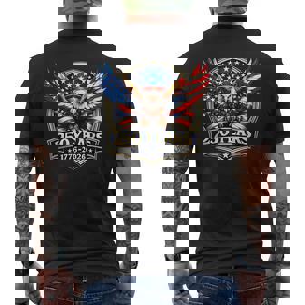 4Th July American Flag Eagle Vintage 250 Years 1776 2026 Men's T-shirt Back Print - Monsterry