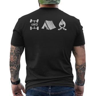 4Wd Overland Life Offroad Camp Cocinero De Fogata Camiseta Hombre Estampado Espalda - Regaloses