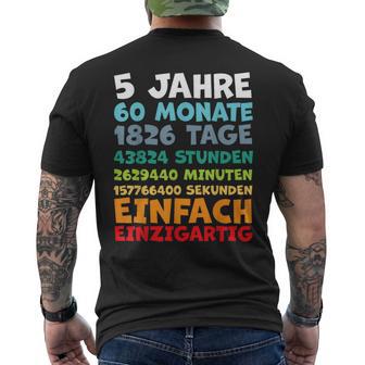 5 Geburtstag Junge Jungen Kinder Dekoration 5Er Geburtstag T-Shirt mit Rückendruck - Geschenkecke