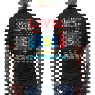 5 Year Old Bday Decorations Son Gamer Boy 5Yr 5Th Birthday Men's T-shirt Back Print - Thegiftio