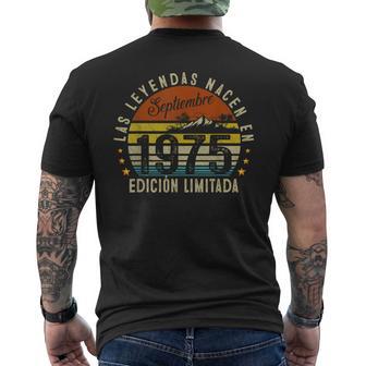 50 Años Cumpleaños Las Leyendas Nacen Eneptiembre De 1975 Camiseta Hombre Estampado Espalda - Regaloses