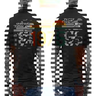 50th Wedding Anniversary 50 Years Best Husband Since 1975 Men's Back Print T-Shirt | Mazezy