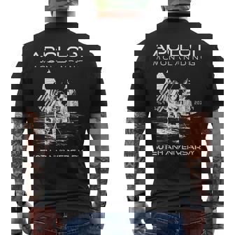 50周年記念 アポロ11号 月面着陸宇宙 ファーストステップ メンズTシャツ バックプリント - Kawaiitshirt