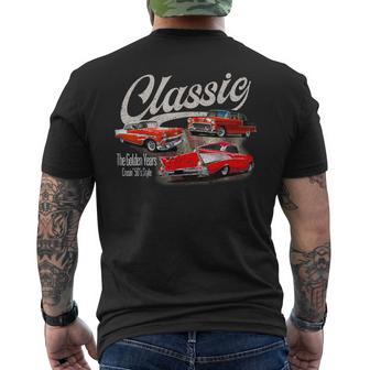 55 56 57 Chevys Bel Air Truck Trifive Vintage Cars Men's T-shirt Back Print | Mazezy
