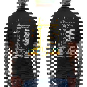 5Th Construction Birthday Party Five Year Old Boy 5 Yr Men's T-shirt Back Print | Seseable UK