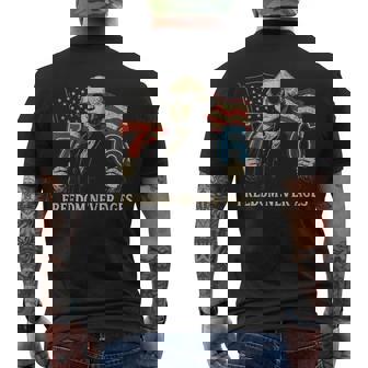 6-7 7-6 George Washington Freedom For Teachers Men's T-shirt Back Print - Thegiftio