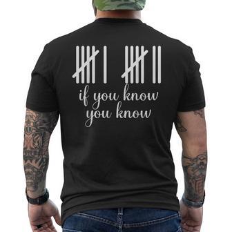 6 7 If You Know You Know Tally Marks Six Seven Meme Men's T-shirt Back Print - Thegiftio UK