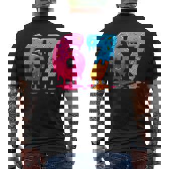 6 7 Meme Six Seven Ice Cream Drip Men's T-shirt Back Print | Mazezy