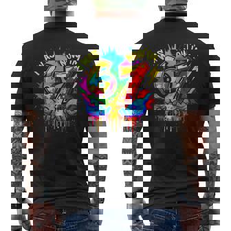 I Was 6 Now I'm 7 Six Seven Meme Colorful Paint Men's T-shirt Back Print - Monsterry