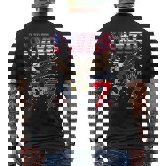 I Was 6 Now I'm 7 Usa Eagle American 6 7 Birthday Men's T-shirt Back Print - Monsterry