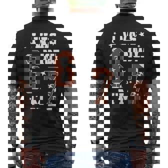 I Was 6 Now I'm 7 Year Old Football Theme 7Th Birthday Boy Men's T-shirt Back Print | Mazezy