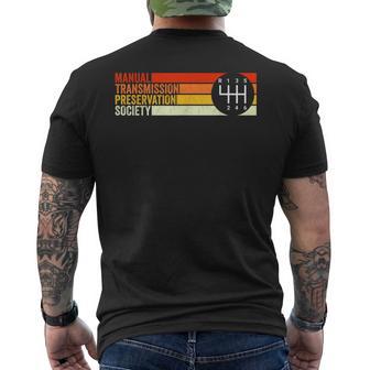 6 Speed Manual Transmission Preservation Society Men's T-shirt Back Print - Thegiftio UK