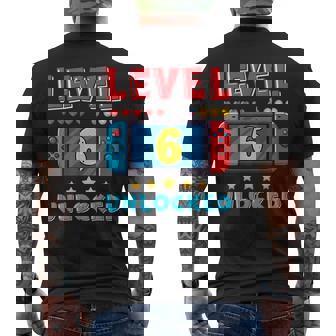 6 Year Old Bday Decorations Son Gamer Boy 6Yr 6Th Birthday Men's T-shirt Back Print - Monsterry