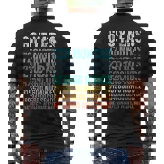 60Th Birthday Decoration 60Yr 60 Year Old Birthday Men's T-shirt Back Print | Mazezy