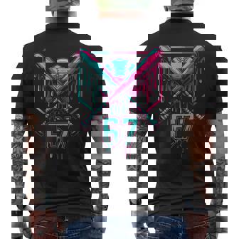 67 Baseball Drip Six Seven Gen Alpha Slag Men's T-shirt Back Print | Seseable CA