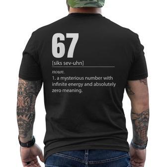 67 Definition The Meaning Of 67 Meme Six Seven Men's T-shirt Back Print | Seseable UK