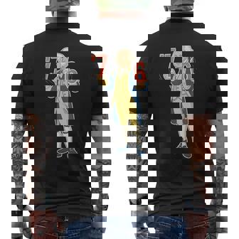 67 George Washington Meme Six Seven Gen Alpha Slang Men's T-shirt Back Print | Mazezy