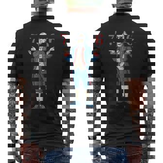 67 George Washington 7 6 Meme Six Seven 6-7 4Th Of July Men's T-shirt Back Print | Mazezy