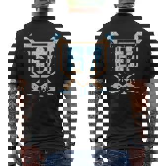 67 Ice Cream Drip Baseball Meme Six Seven Gen Alpha Men's T-shirt Back Print | Seseable CA