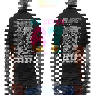 67 Ice Cream Drip Gen Alpha Slang Six Seven Meme Men's T-shirt Back Print | Mazezy