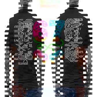 67 Ice Cream Drip Meme Gamer Six Seven Gen Alpha Slang Boys Men's T-shirt Back Print - Monsterry