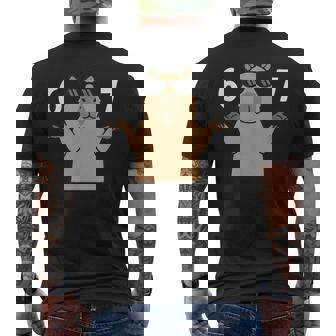 67 Meme Capibara Camisa 6 7 Gesto De La Mano Argot Niñoseisiete Camiseta Hombre Estampado Espalda - Regaloses