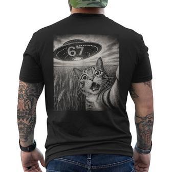67 Meme Cat Selfie Ufo Men's T-shirt Back Print | Seseable CA