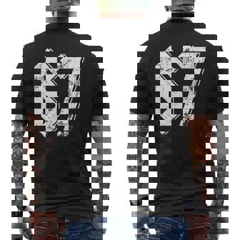 67 Meme Six Seven Meme 6 7 Men's T-shirt Back Print - Thegiftio