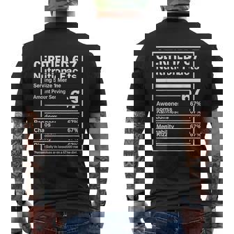 67 Meme Nutrition Facts Six Seven Gen Alpha Z Men's T-shirt Back Print - Monsterry