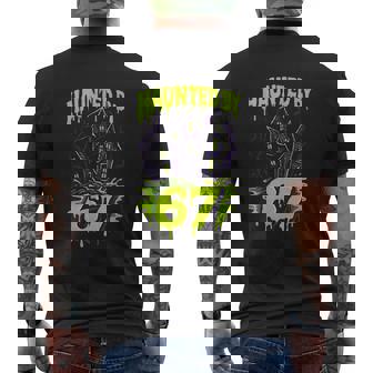 67 Meme Parents Halloween Costume Brain Rot 6-7 Six Seven Men's T-shirt Back Print - Monsterry