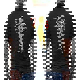 67 Six Seven George Washington Meme Men's T-shirt Back Print | Mazezy