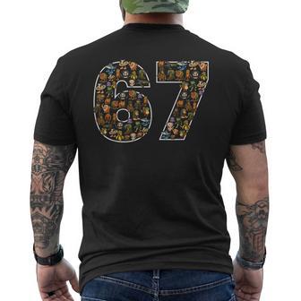 67 Six Seven Italian Brainrot Gen Alpha Meme Men's T-shirt Back Print - Thegiftio UK