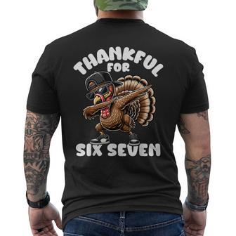 67 Thanksgiving Six Seven Meme Brainrot Turkey Boys Men's T-shirt Back Print - Thegiftio UK