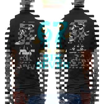 67 シックスセブン 6-7 面白いイタリアンブレインロットスラングゲームミーム メンズTシャツ バックプリント - Kawaiitshirt