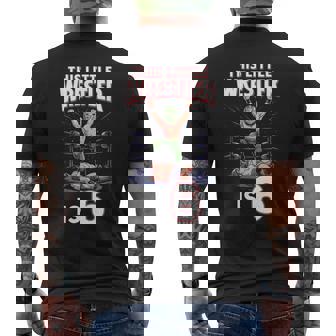 6Th Wrestling Birthday Party This Little Wrestler Is 6 Men's T-shirt Back Print | Mazezy