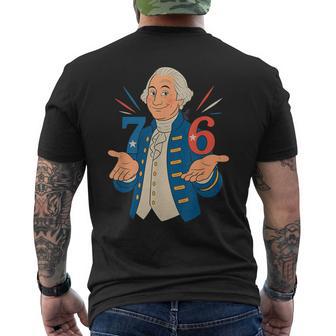 7-6 Since 1776 George Washington Meme Six Seven 6-7 Men's T-shirt Back Print - Thegiftio UK