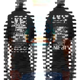 7 Year Old Bday Decorations Son Boy 7Yr 2019 7Th Birthday Men's T-shirt Back Print | Mazezy