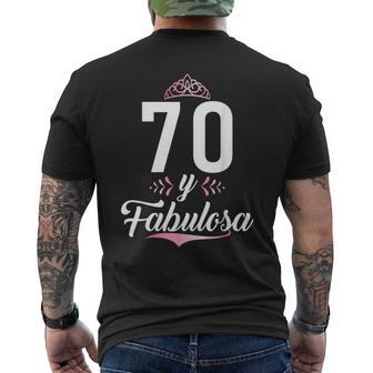 70 Y Fabulosa 70 Cumpleanos Camiseta Hombre Estampado Espalda - Regaloses
