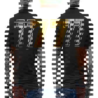 77 ナンバーセブンティセブンチーム スポーツ グラフィック 代表チームマッチング メンズTシャツ バックプリント - Kawaiitshirt