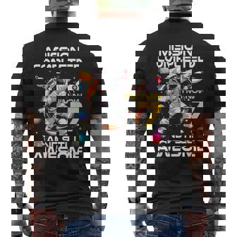 7Th Birthday Astronaut 7 Years Old Outer Space Birthday Men's T-shirt Back Print - Thegiftio