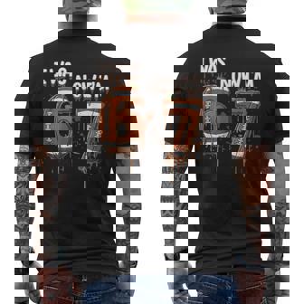 7Th Birthday Boy I Was 6 Now I'm 7 Football Ice Cream Drip Men's T-shirt Back Print | Mazezy