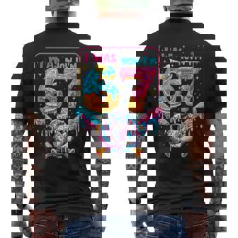 7Th Birthday Boys I Was 6 Now I'm 7 Baseball Ice Cream Drip Men's T-shirt Back Print - Monsterry