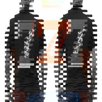 7th Birthday Football Ball Boys 7 Year Old T-Shirt Men's Back Print T-Shirt | Mazezy